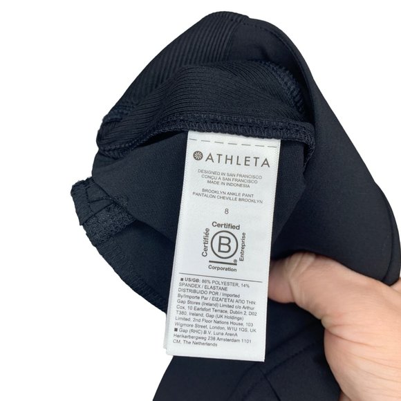🆕Athleta Brooklyn ANKLE Pant in Black Current Season Size 6 - Picture 7 of 9